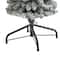 4ft. Pre-Lit Flocked Pencil Artificial Christmas Tree with Clear LED Lights